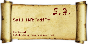 Sali Hümér névjegykártya